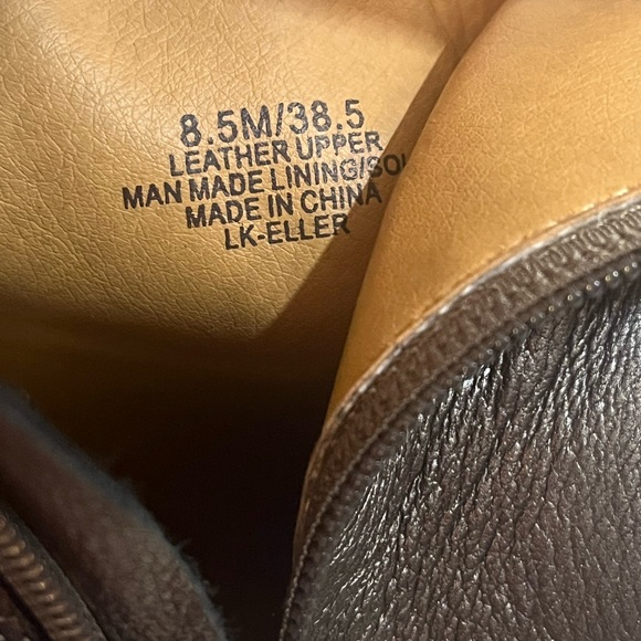 Dark gray metallic sheen chunk heeled booties heels - women’s size 8.5 - Picture 8 of 9